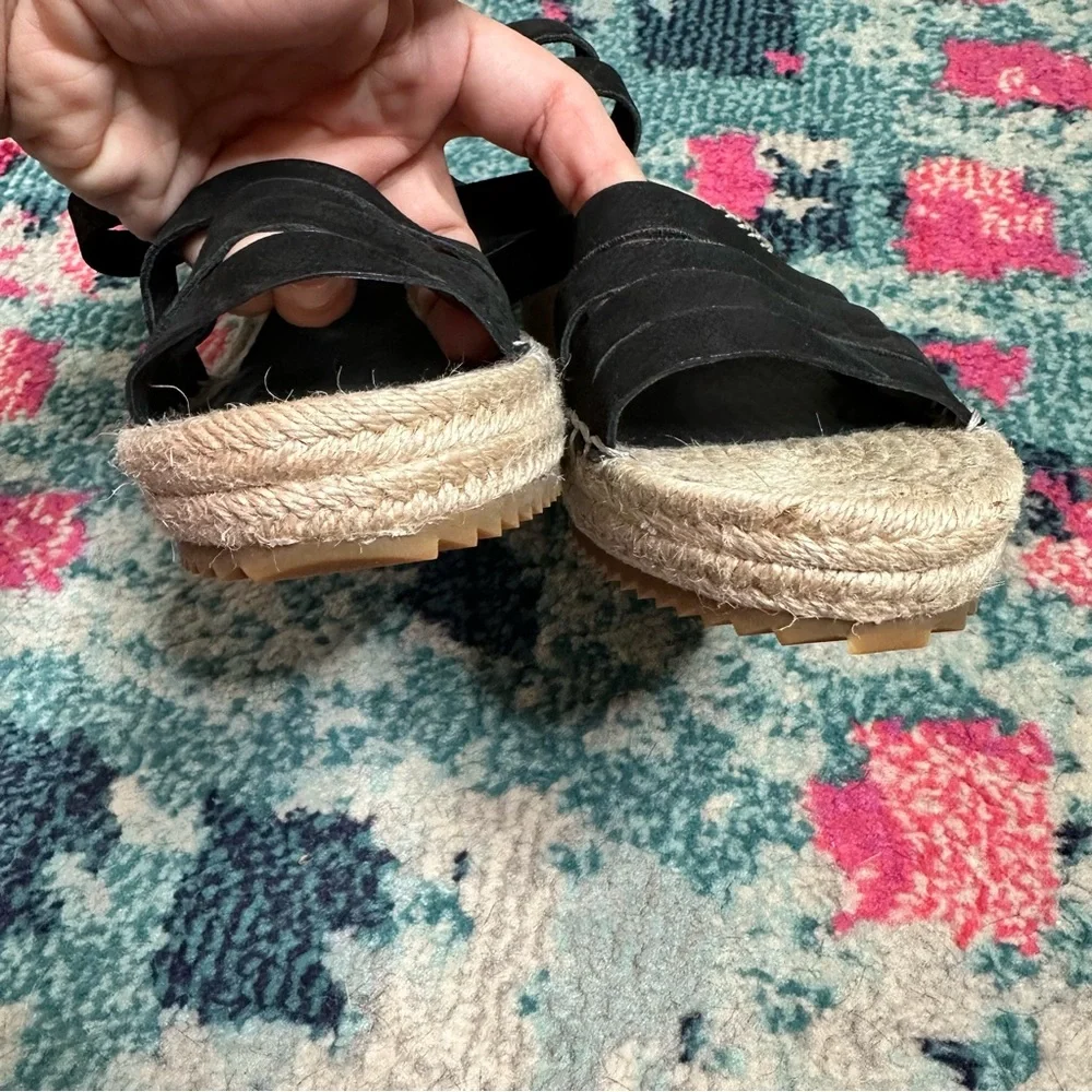 Eileen Fisher Largo Espadrille Sandals in Black